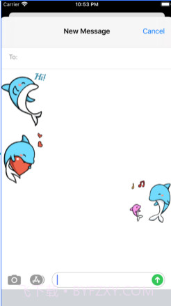 AnimatedBlueDolphinStickerv1.13截图