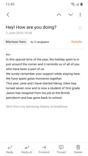 三星电子邮件截图3