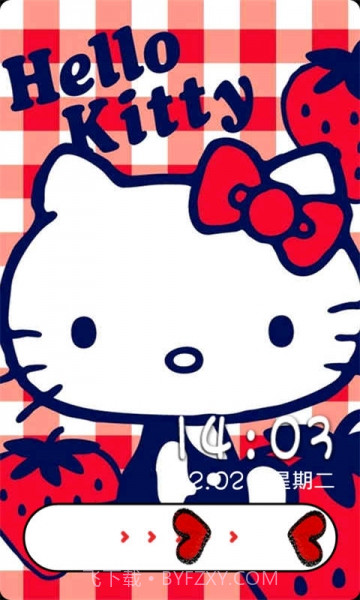 hellokitty超萌九宫格主题锁屏截图3
