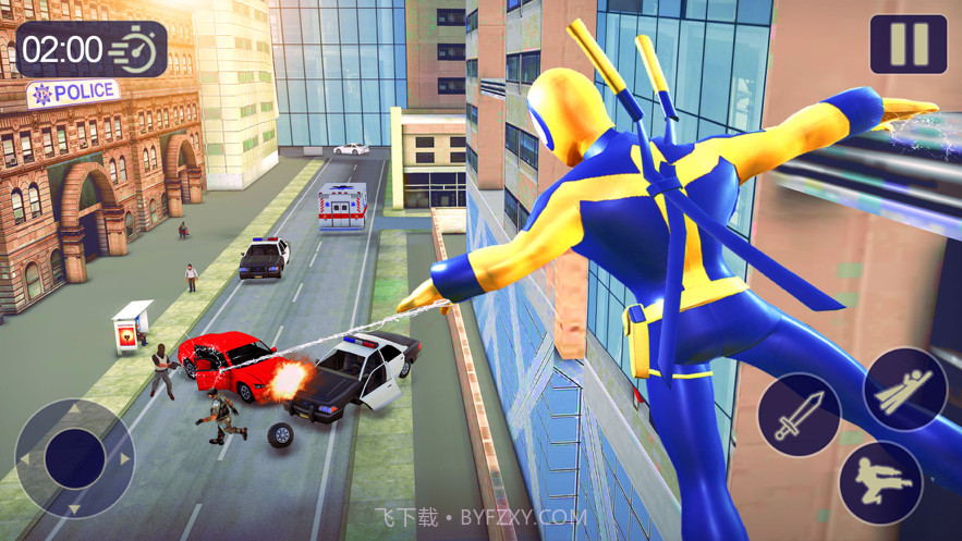 忍者蜘蛛侠绳索英雄2截图1 忍者蜘蛛侠绳索英雄2截图1