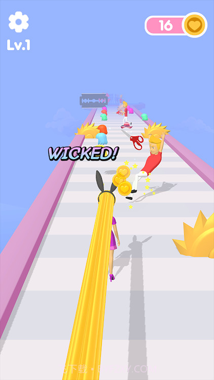 头发鞭打跑游戏截图2 头发鞭打跑游戏截图2