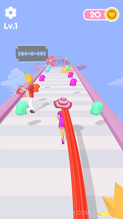 头发鞭打跑游戏截图1 头发鞭打跑游戏截图1