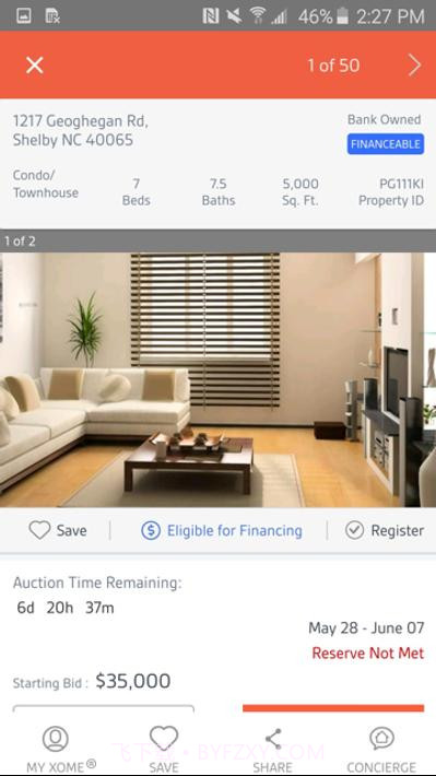 Xome房地产拍卖截图4