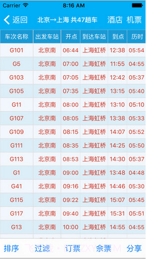 路路通时刻表截图2 路路通时刻表截图2