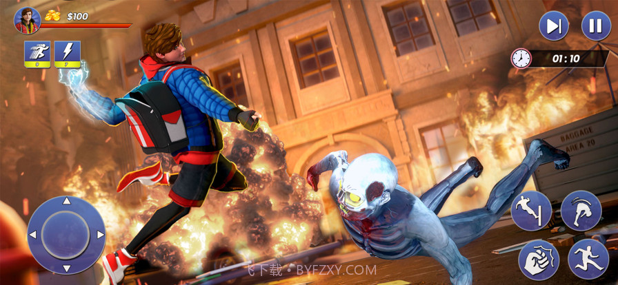 飞行绳索超级英雄战斗机2个截图4