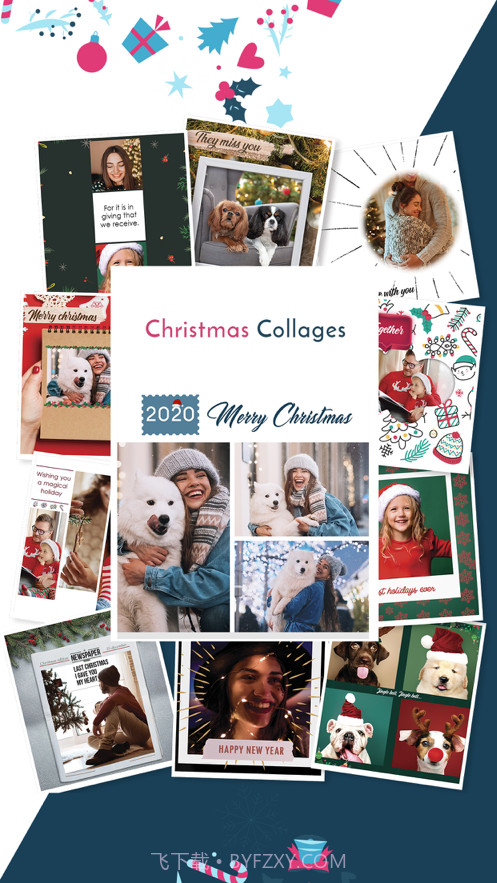 圣诞节框架拼贴制作截图1