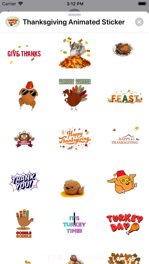 ThanksgivingAnimatedSticker截图1