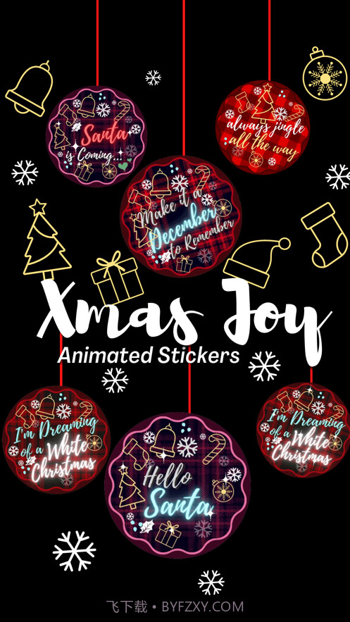 Xmasjoyanimatedstickers截图1