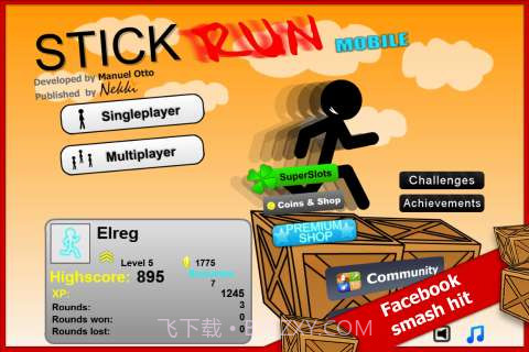火柴人跑酷 Stick Run Mobile截图1 火柴人跑酷 Stick Run Mobile截图1
