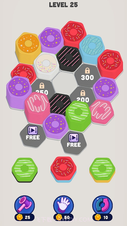 甜甜圈六边形排序截图2 甜甜圈六边形排序截图2