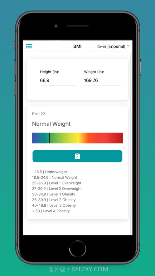 女性和男性BMI计算器截图4