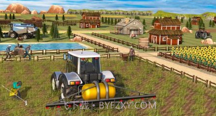 真实拖拉机手推车农业模拟器截图3