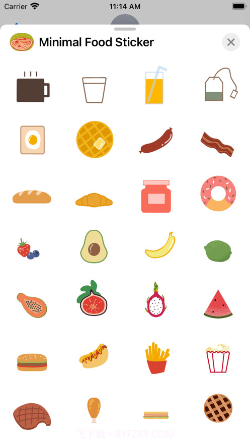 MinimalFoodStickers截图1