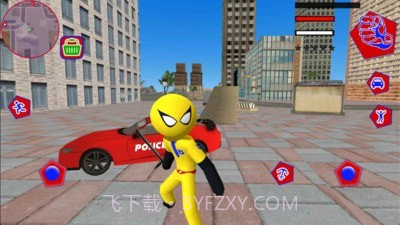 警察火柴人绳索英雄截图1 警察火柴人绳索英雄截图1