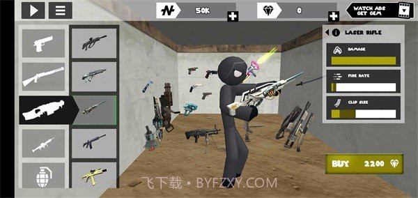 火柴人绳索英雄黑衣人无限金币版截图2