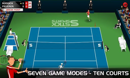 火柴人网球 Stick Tennis截图1 火柴人网球 Stick Tennis截图1