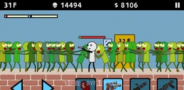 火柴人与枪3僵尸射手截图1 火柴人与枪3僵尸射手截图1