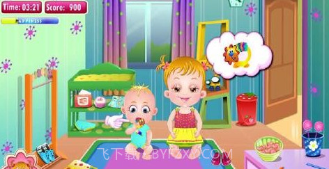 可爱宝贝照顾弟弟截图2