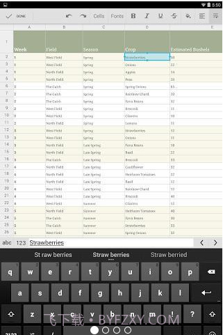 Google表格:Google Sheets截图1