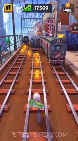地铁跑酷2滑板英雄截图3