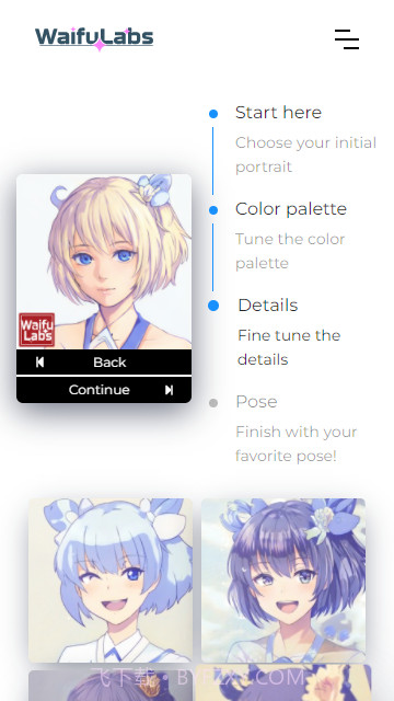Waifu Labs动漫头像生成器截图2 Waifu Labs动漫头像生成器截图2