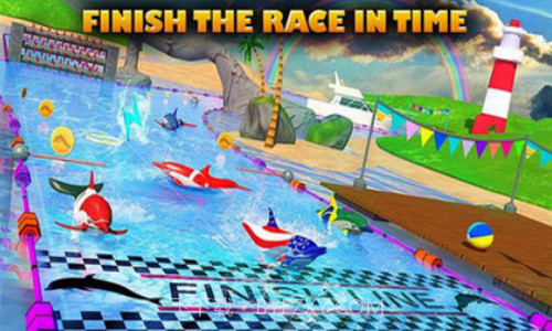海豚比赛3D截图2 海豚比赛3D截图2