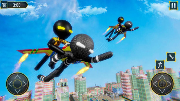 喷气飞行火柴人截图3