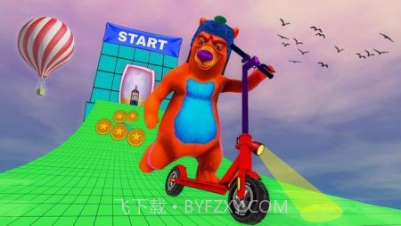 滑板车赛车冒险截图2