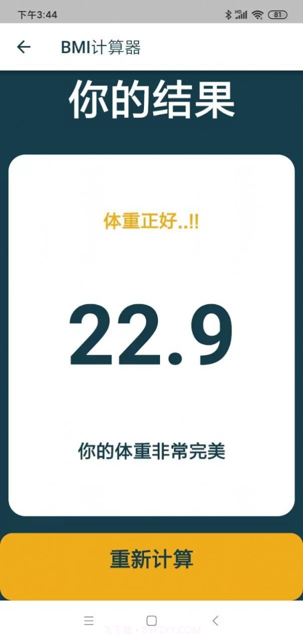 东大街BMI计算器截图2