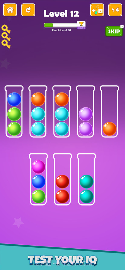 球颜色排序谜游戏截图4 球颜色排序谜游戏截图4