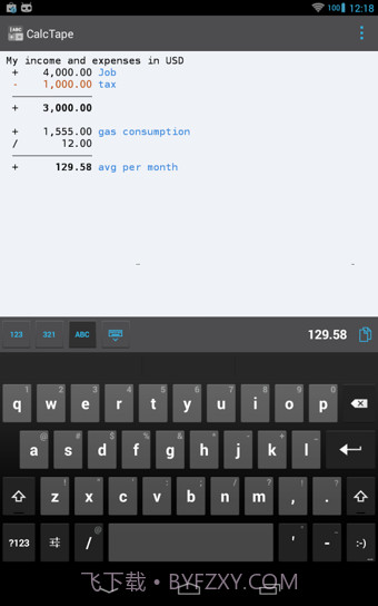 CalcTape Smart Calculator(智能计算机)截图2